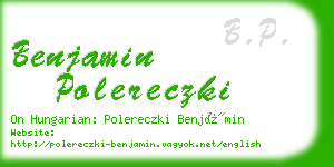 benjamin polereczki business card